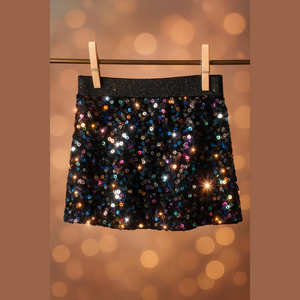 Sparkling Garanimals Size 6 Girls Multicolor Sequin Kids Skirt